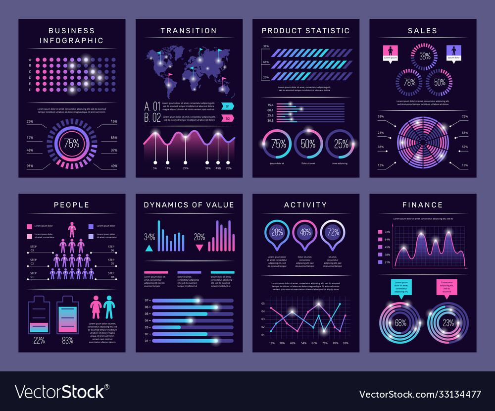 Infographic brochures modern abstract graph Vector Image