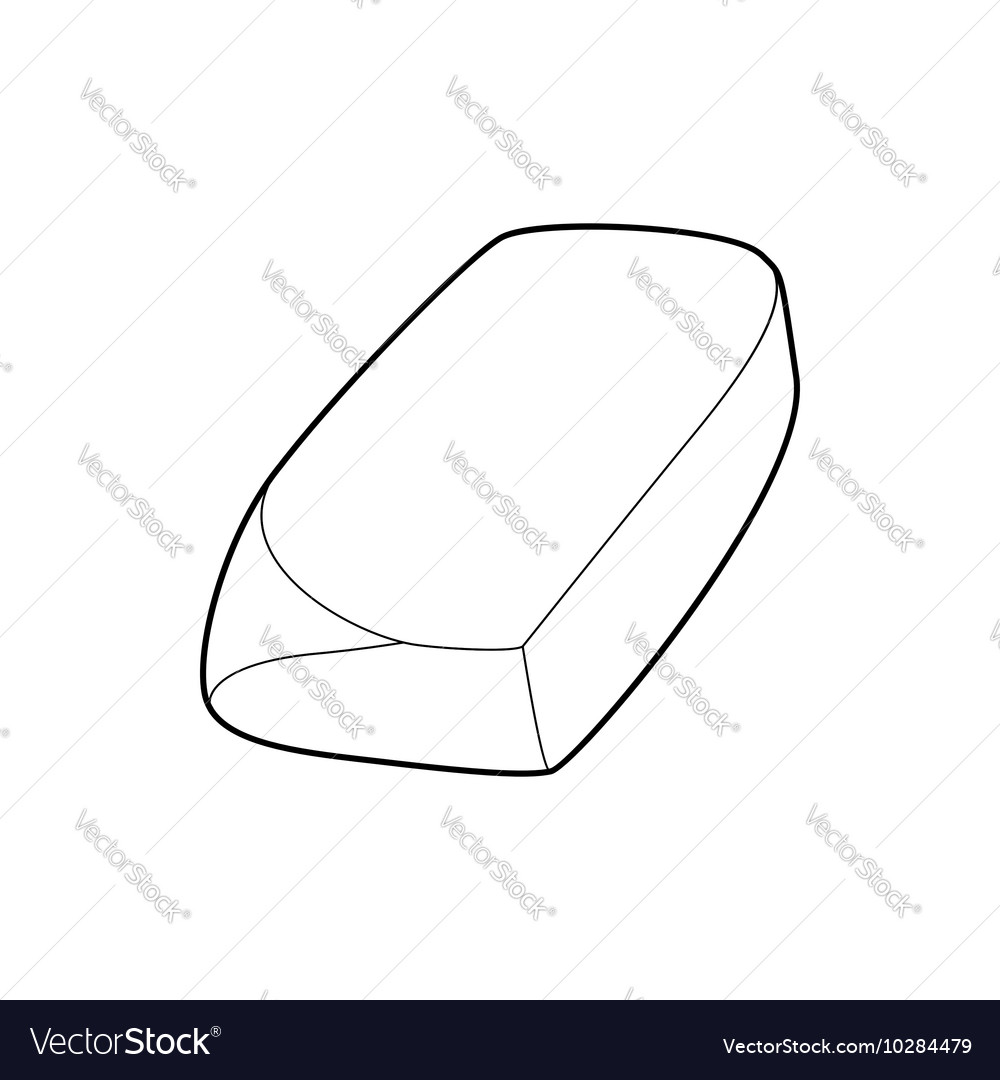 Eraser icon outline style Royalty Free Vector Image