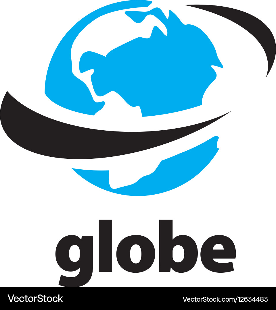 Abstract logo globe Royalty Free Vector Image - VectorStock