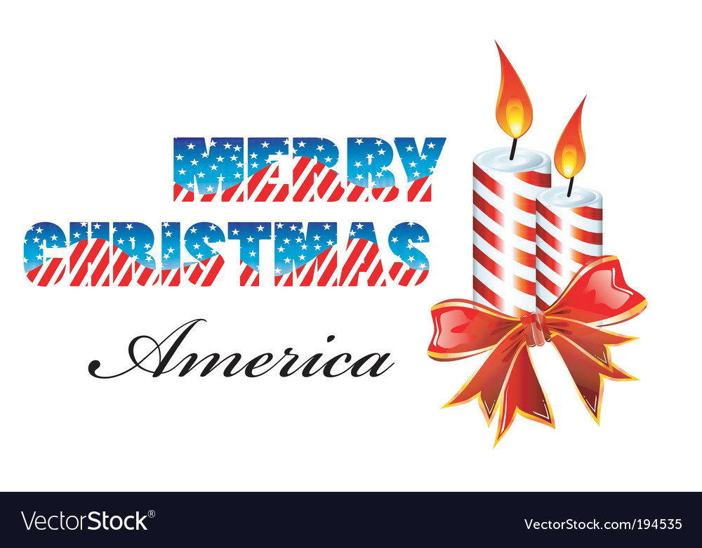 Merry Christmas America Royalty Free Vector Image
