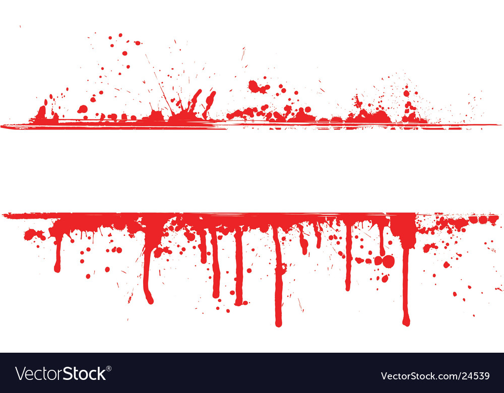 Blood splat border Royalty Free Vector Image - VectorStock