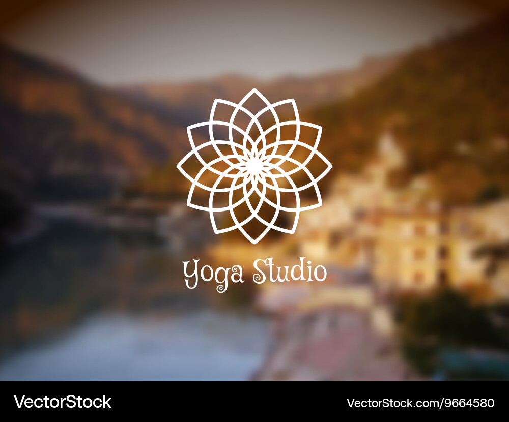 Yoga Studio Logo Template Royalty Free Vector Image