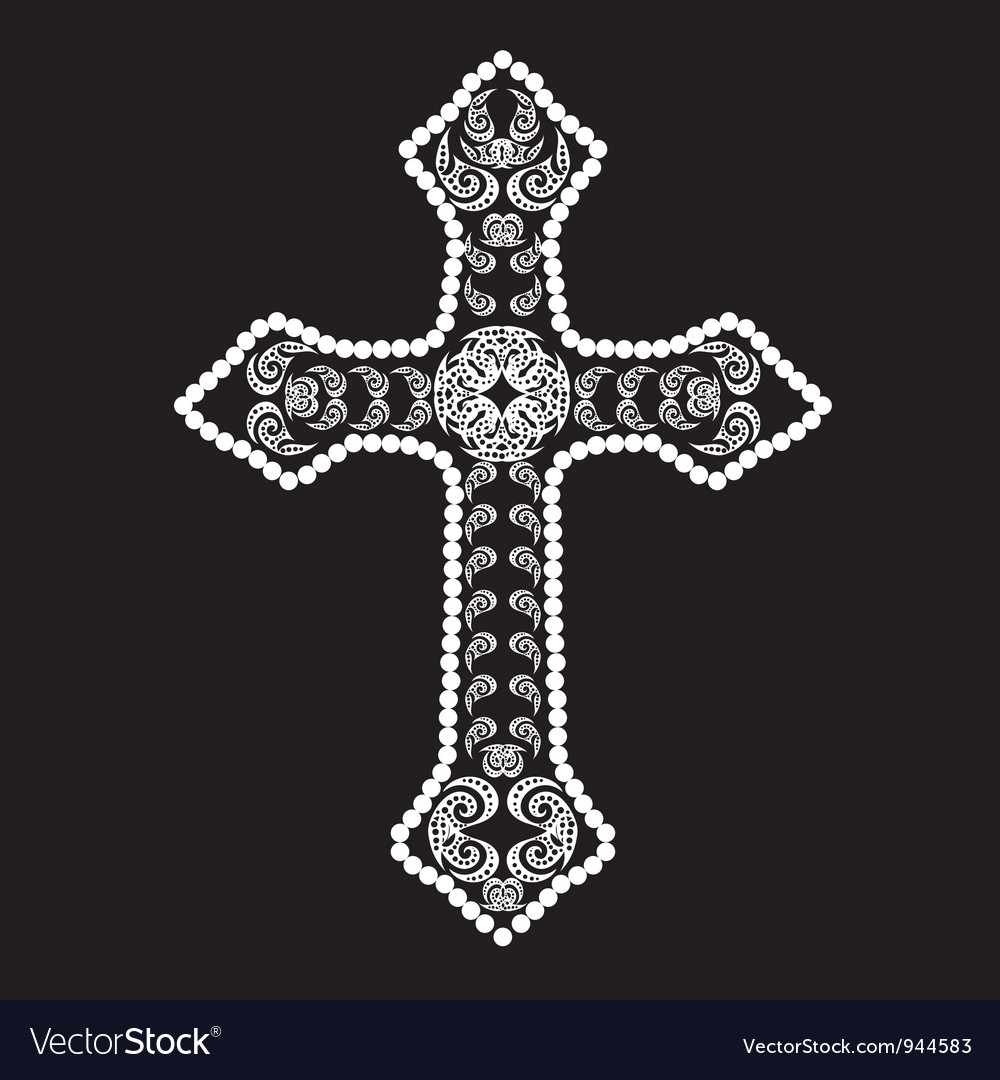 Download Decorative Cross Royalty Free Vector Image - VectorStock