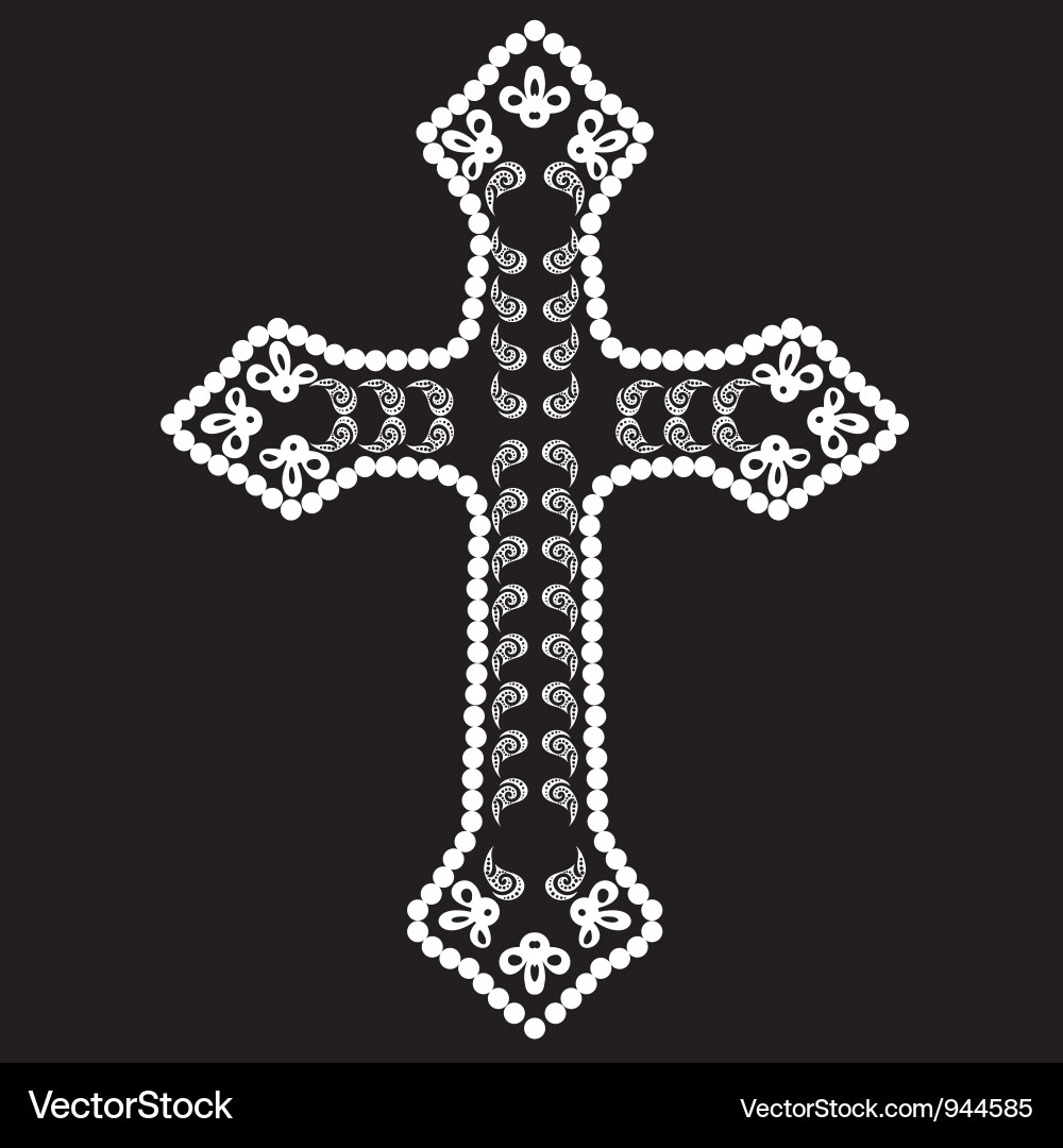 Download Decorative Cross Royalty Free Vector Image - VectorStock