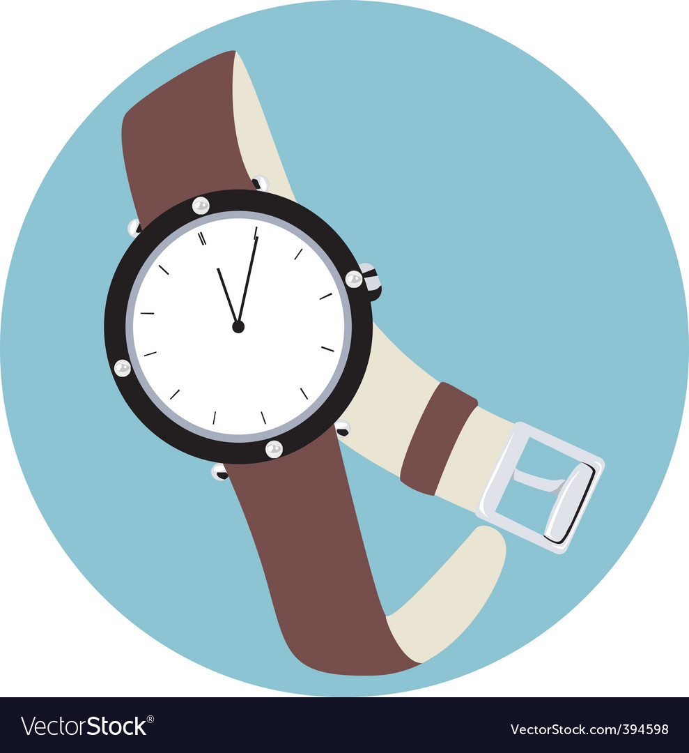 Wrist watch Royalty Free Vector Image - VectorStock