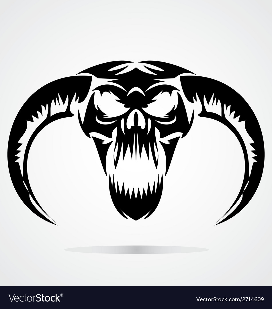 scary demon skulls royalty free vector image vectorstock scary demon skulls royalty free vector image vectorstock