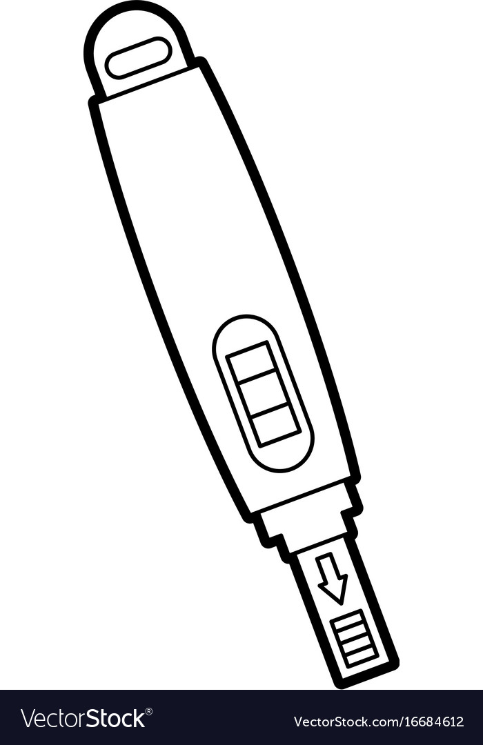 Download Pregnancy test isolated icon Royalty Free Vector Image