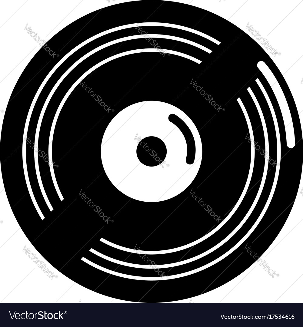 Download Vinyl record icon simple style Royalty Free Vector Image