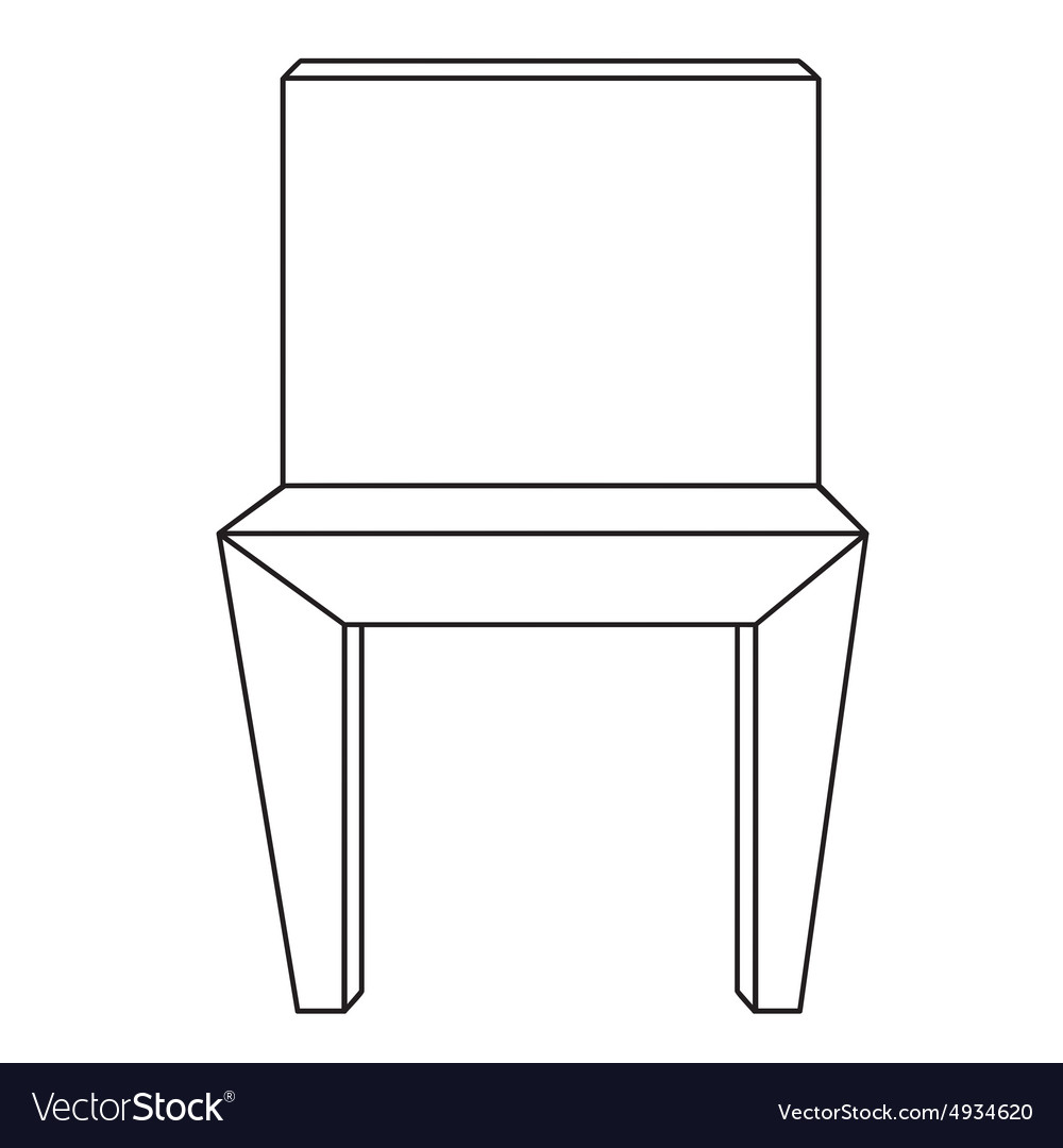 sketch line drawing of chair vector image