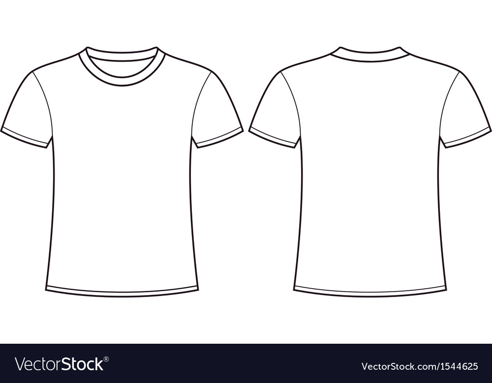 Download Blank t-shirt template Front and back Royalty Free Vector ...