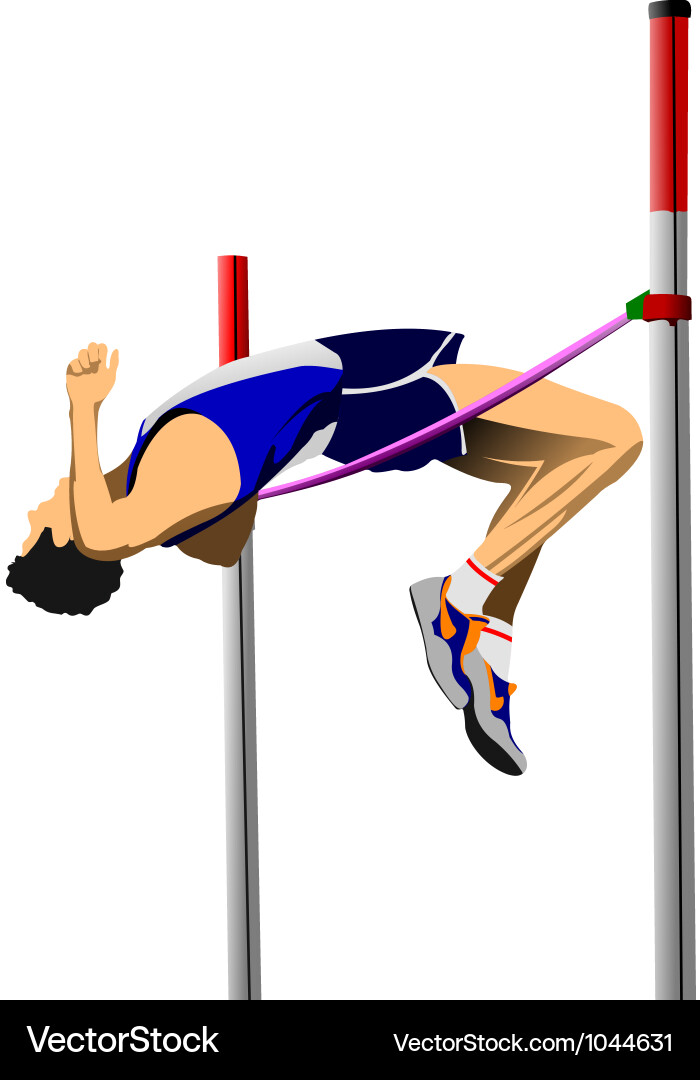 Pole vaulting Royalty Free Vector Image VectorStock