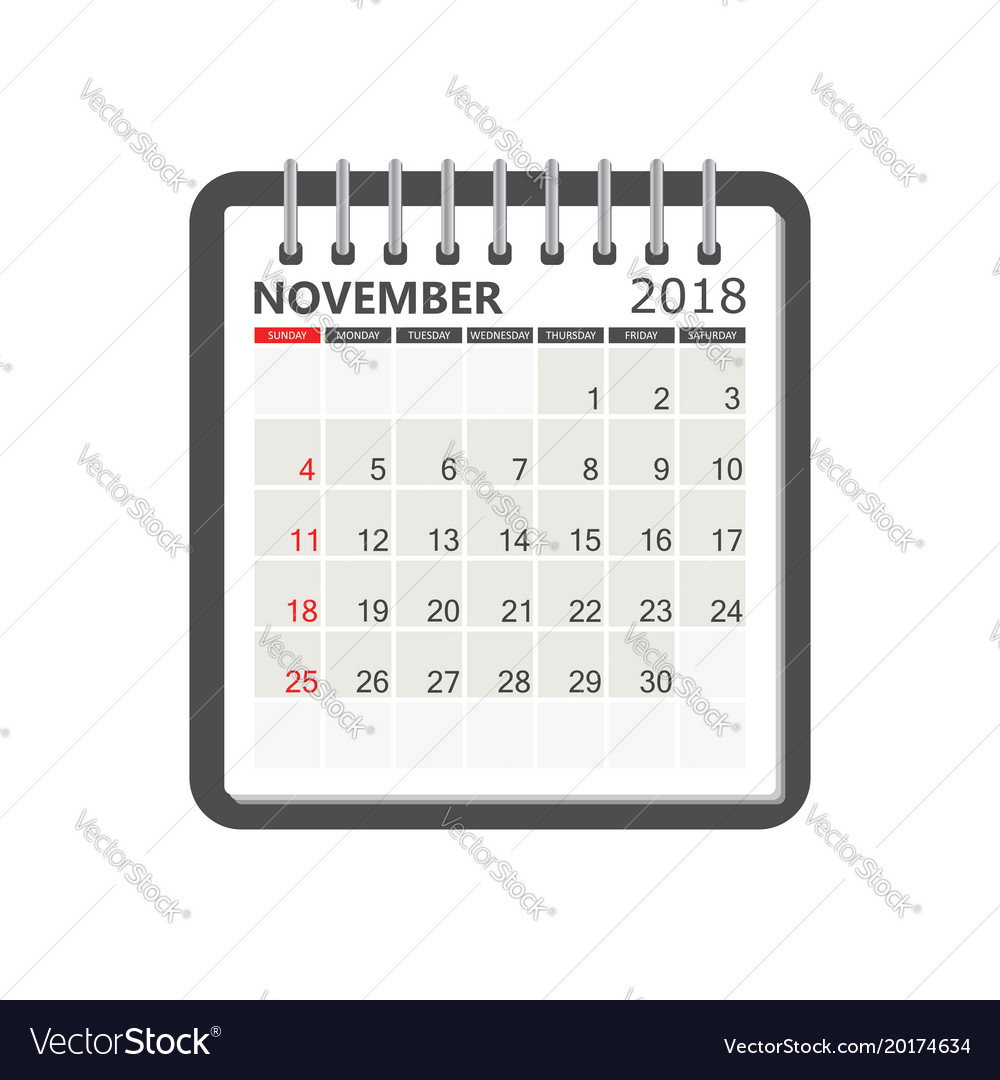 november calendar page