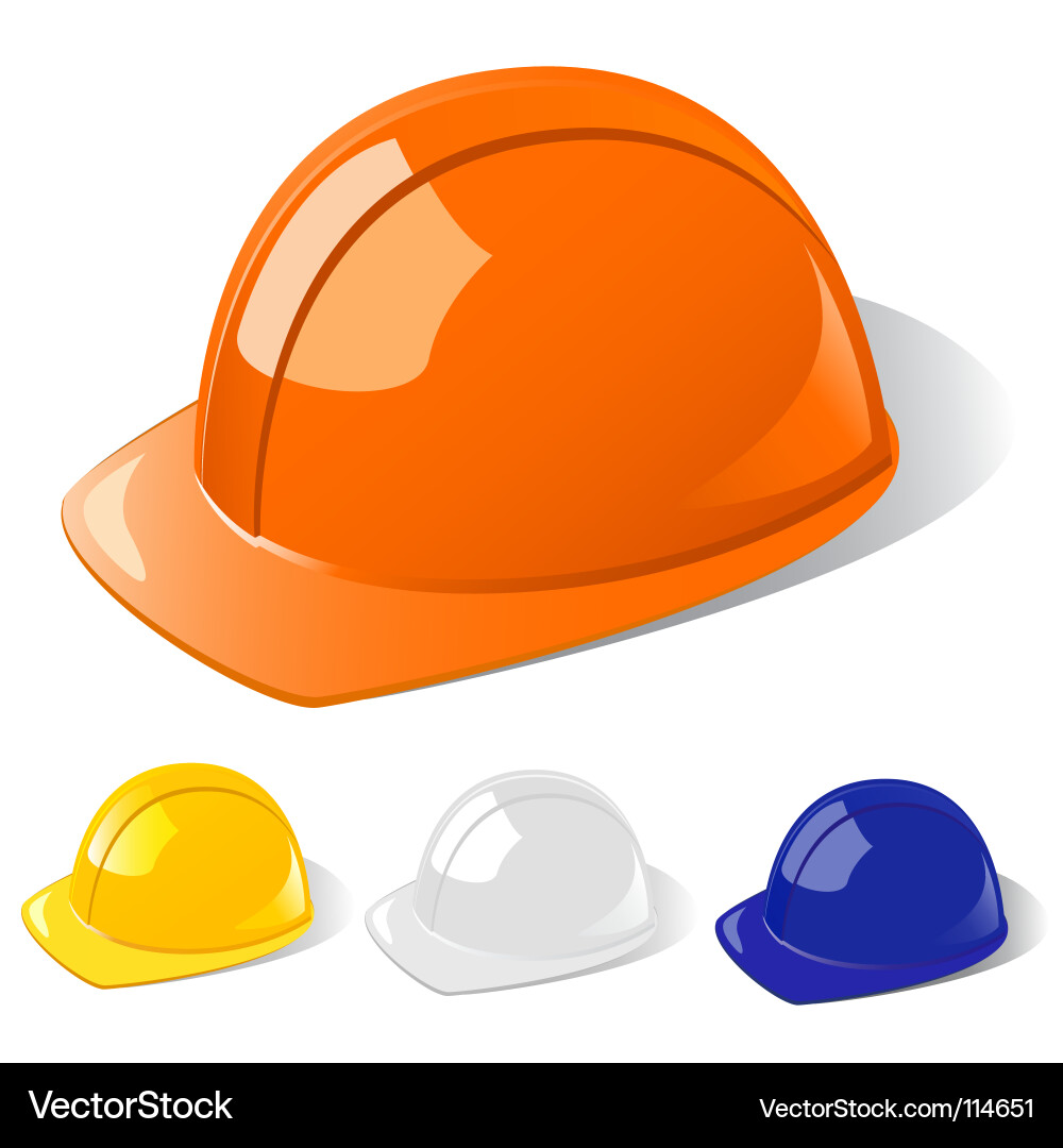 Construction workers hard hat Royalty Free Vector Image
