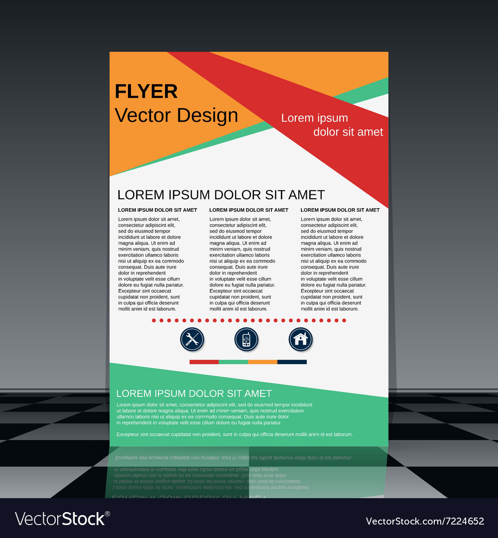 professional flyer design template royalty free vector image professional fliers