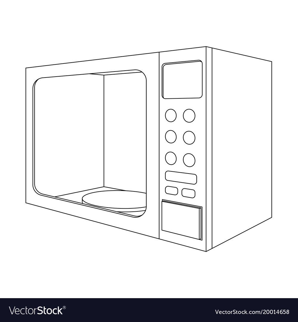 Microwave Oven Outline Drawing Royalty Free Vector Image Microwave Oven Outline Drawing Vector Image