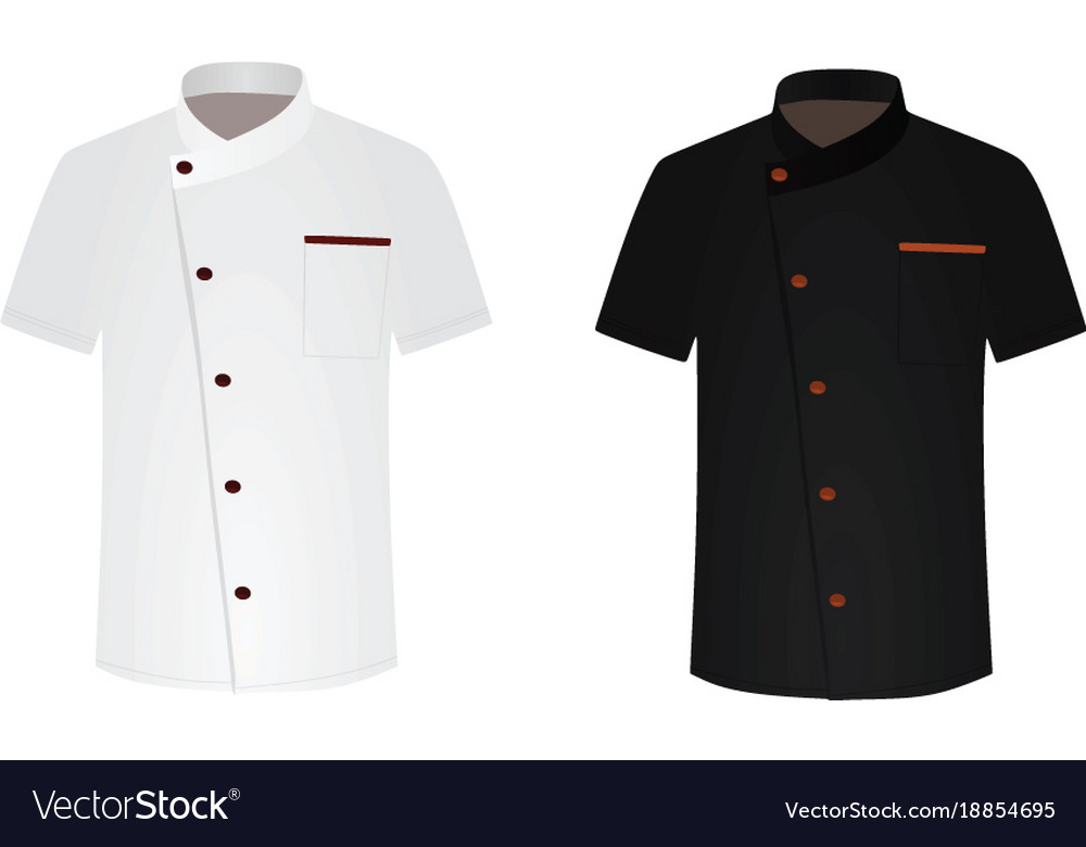 Download Black and white chef shirt cook uniform Royalty Free Vector