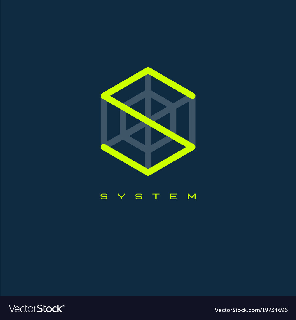 Download S monogram letter system logo Royalty Free Vector Image