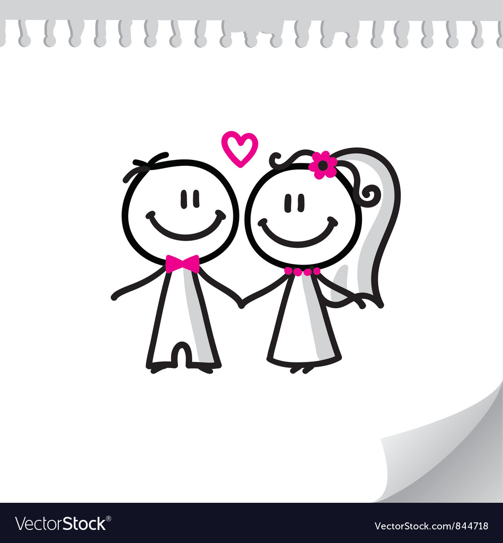 cartoon wedding