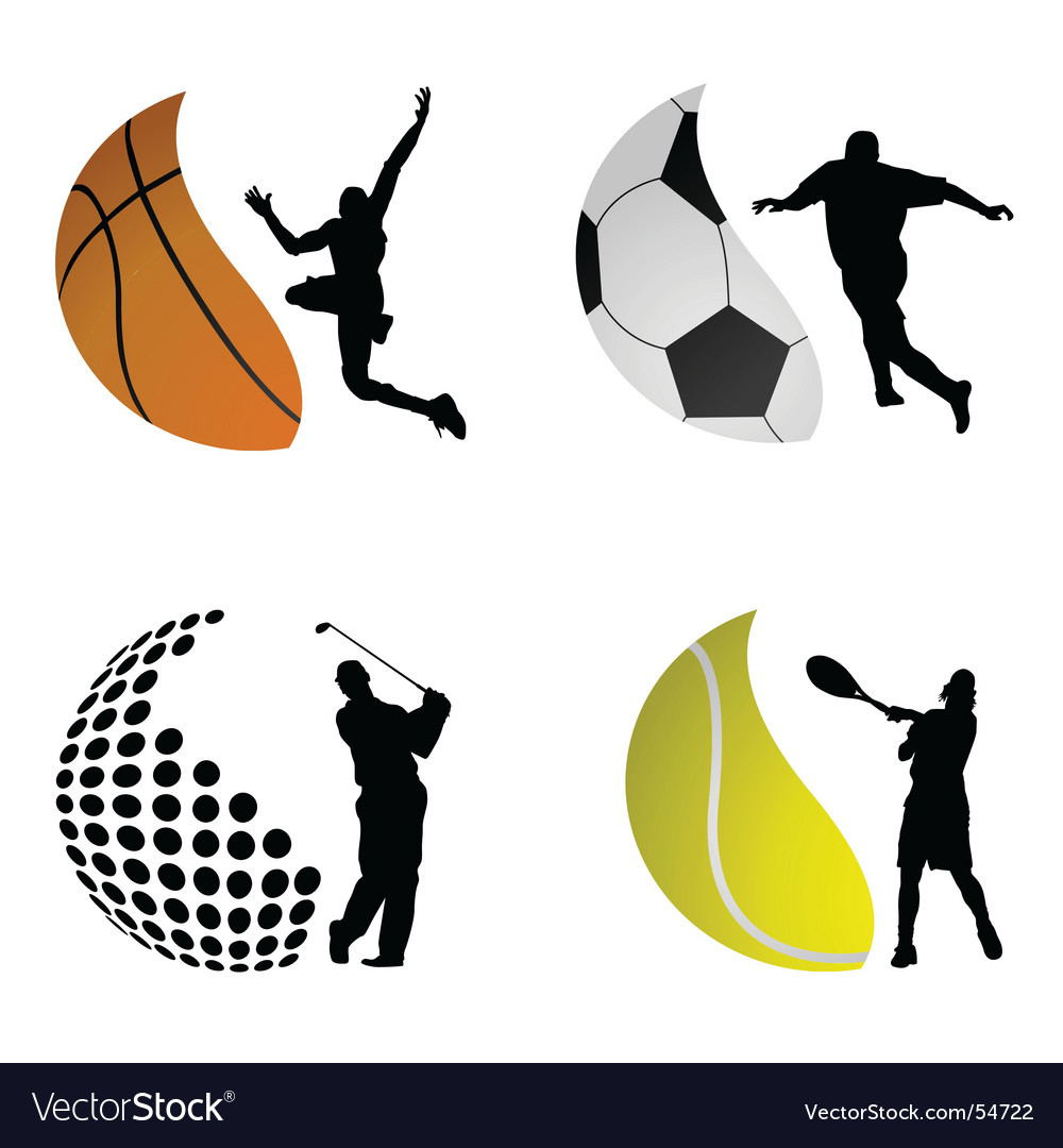 Sport symbols Royalty Free Vector Image VectorStock