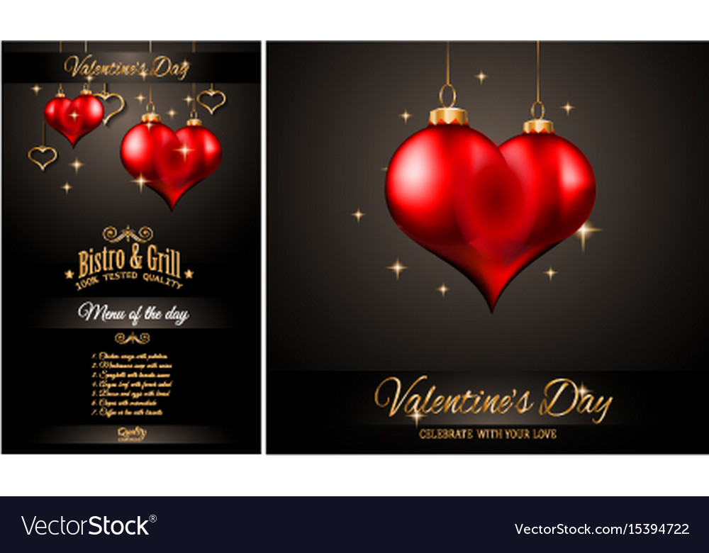valentines day menu template
