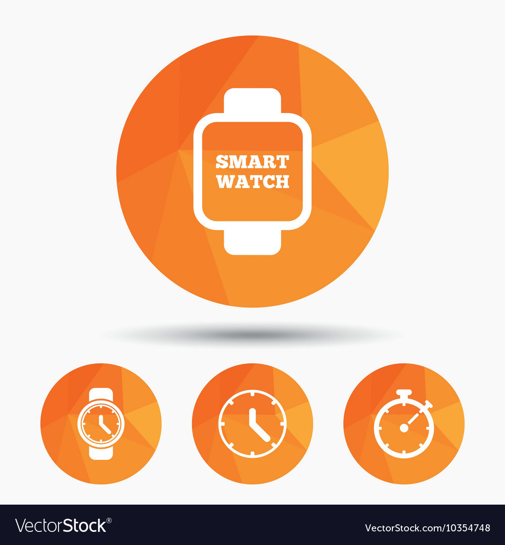 Smart watch mechanical clock time and timer Vector Image