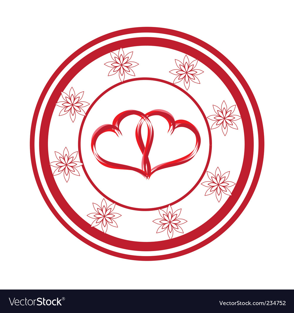 Heart stamp Royalty Free Vector Image VectorStock