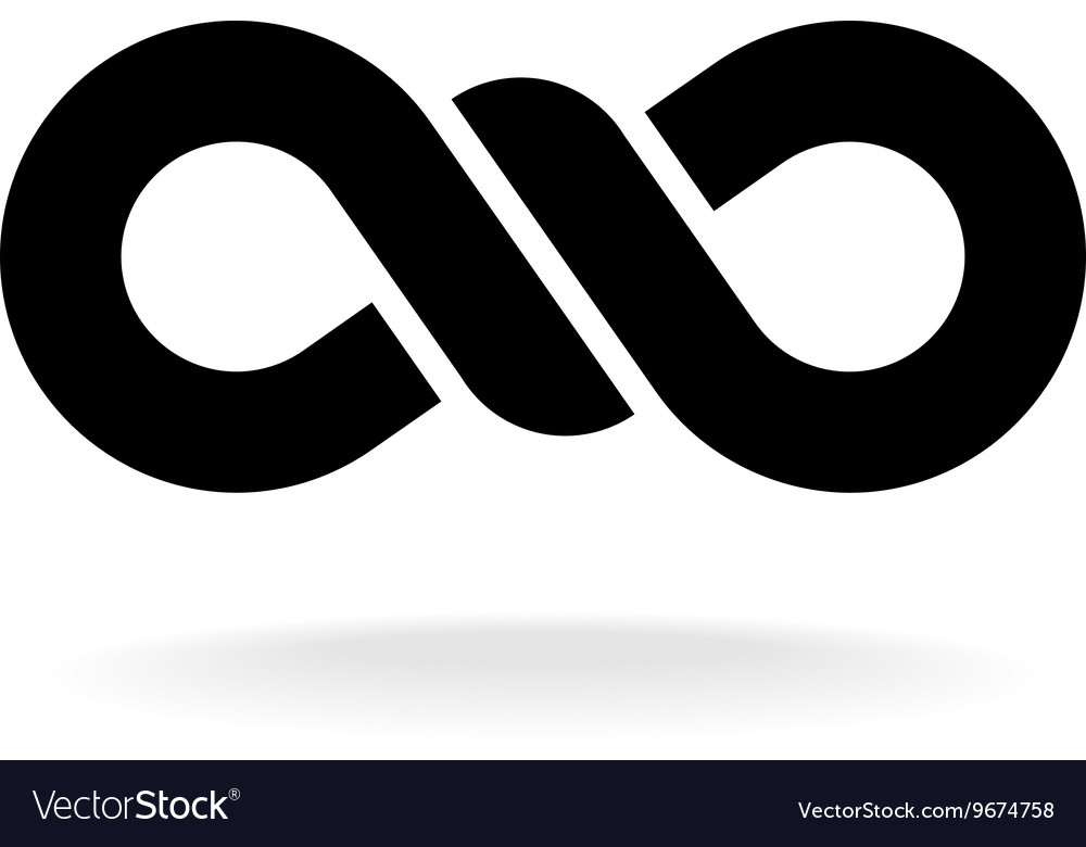 Download Infinity knot logo Black chain link symbol with Vector ...