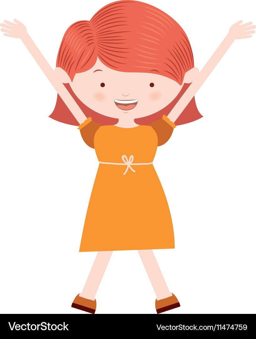 Cartoon Girl Smiling Royalty Free Vector Image