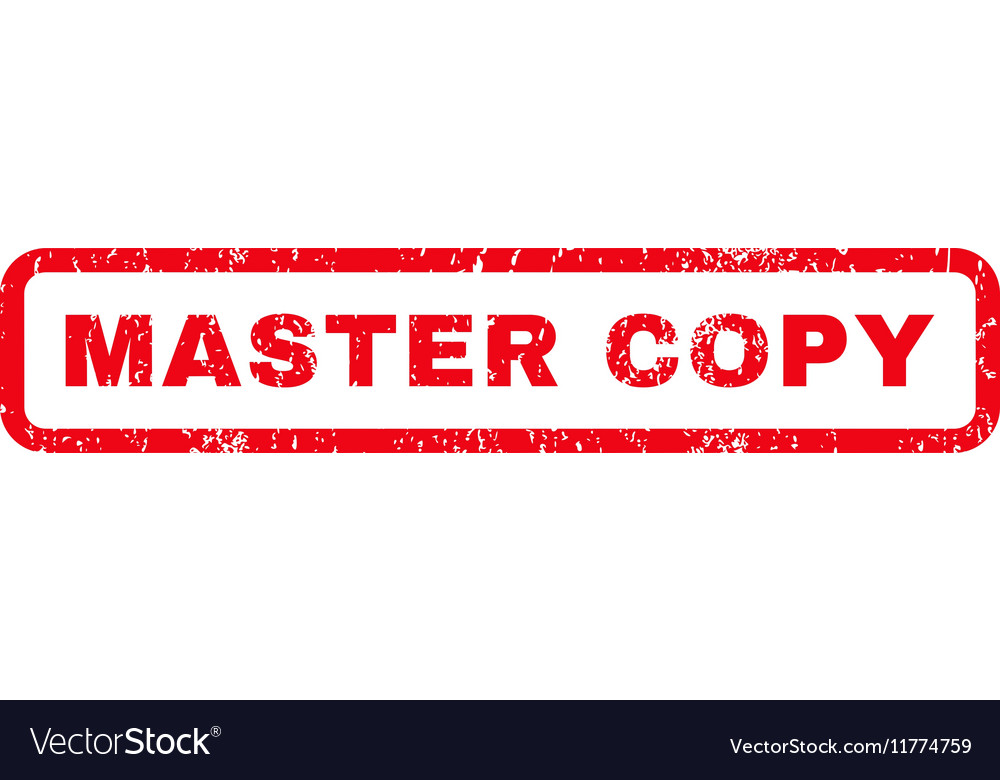 Master Copy Rubber Stamp Royalty Free Vector Image