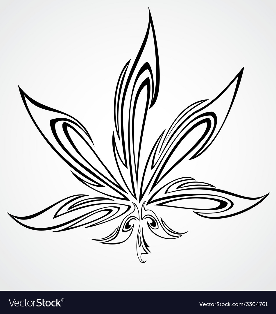 marijuana leaf tattoo design royalty free vector image marijuana leaf tattoo design royalty free vector image