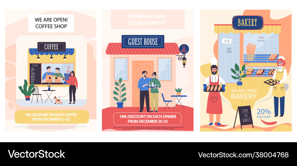 Opening New Establishment Concept Poster Vector Image