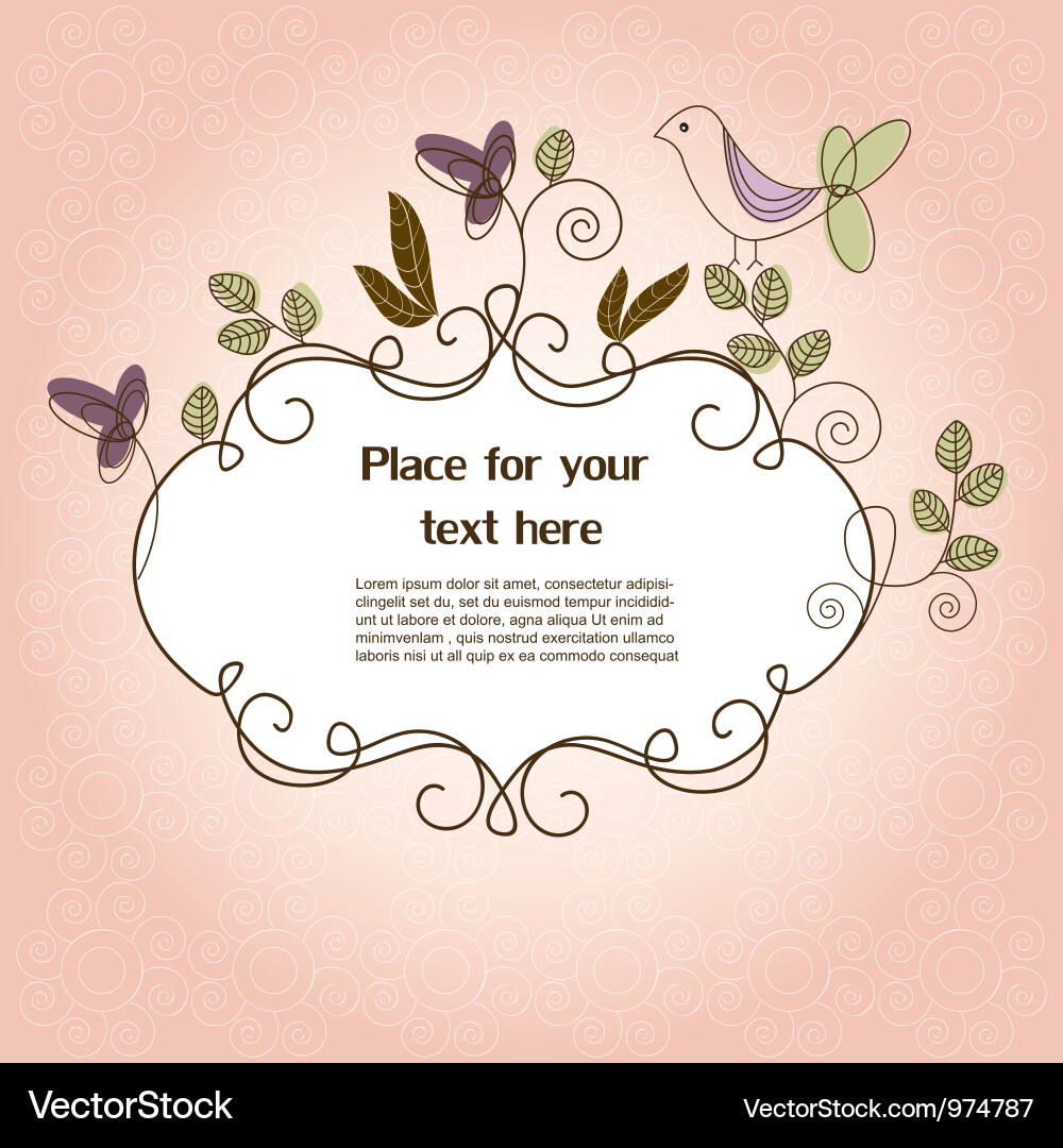 Floral frame Royalty Free Vector Image - VectorStock
