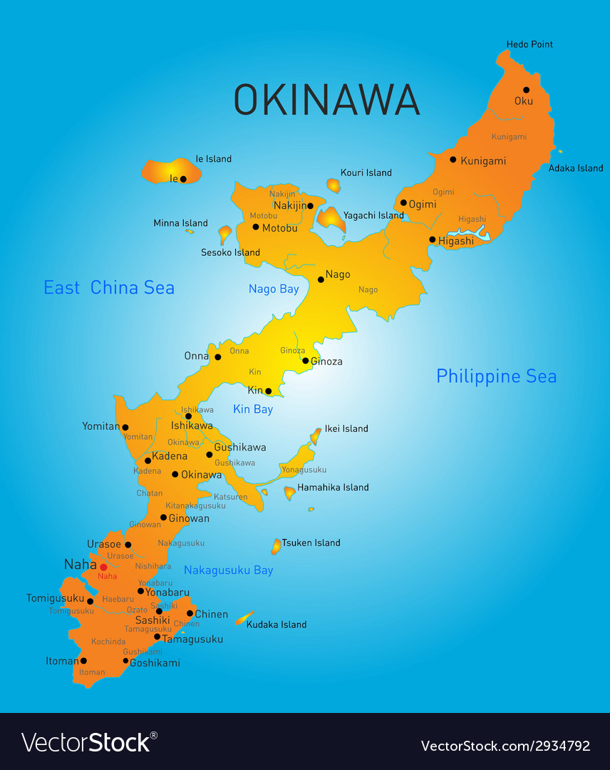 Okinawa Japan Map