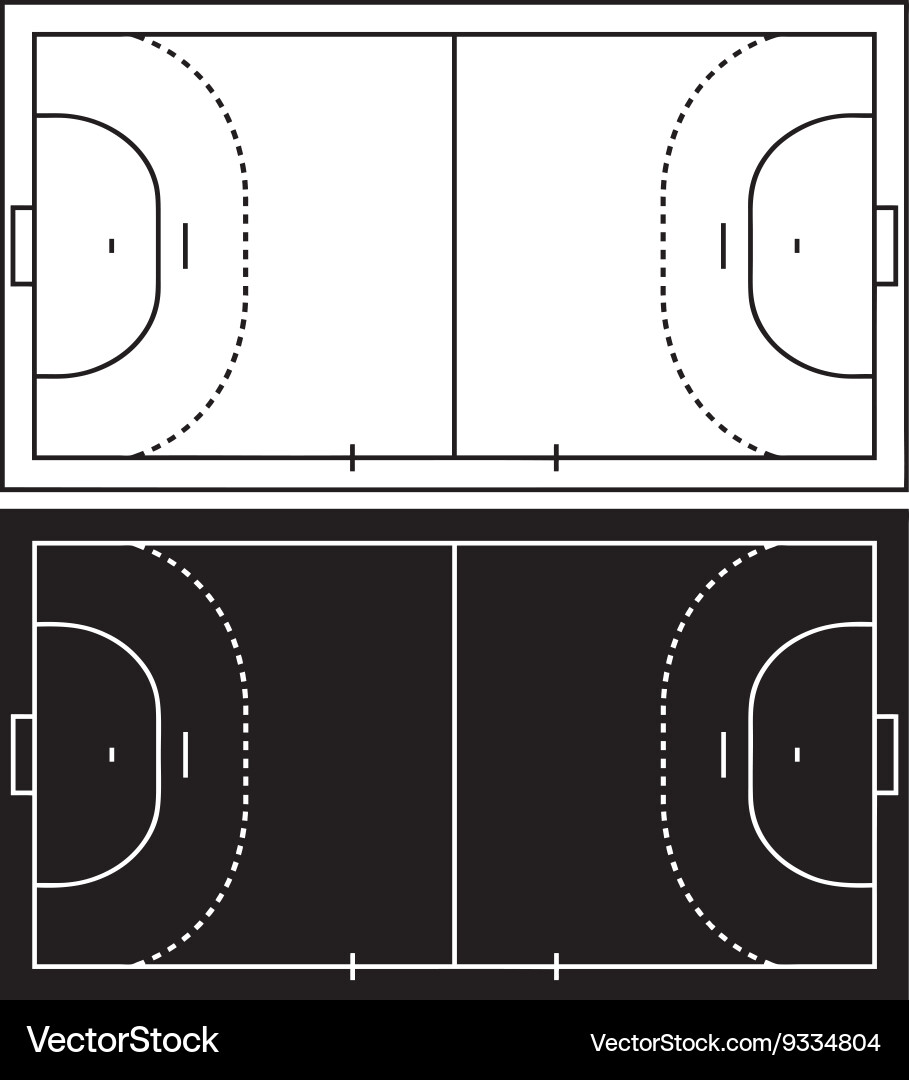 Handball court Royalty Free Vector Image VectorStock