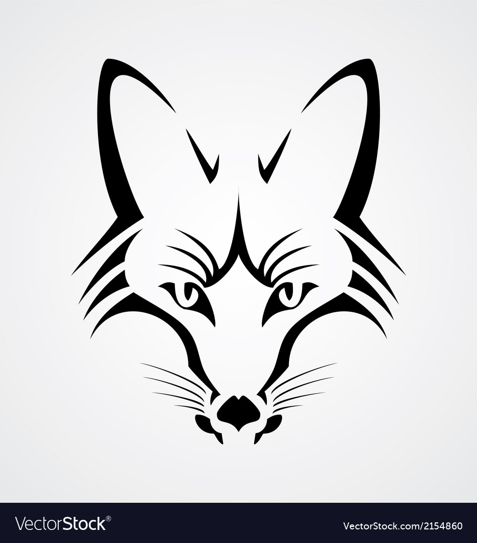 Fox Head Tribal Royalty Free Vector Image - VectorStock