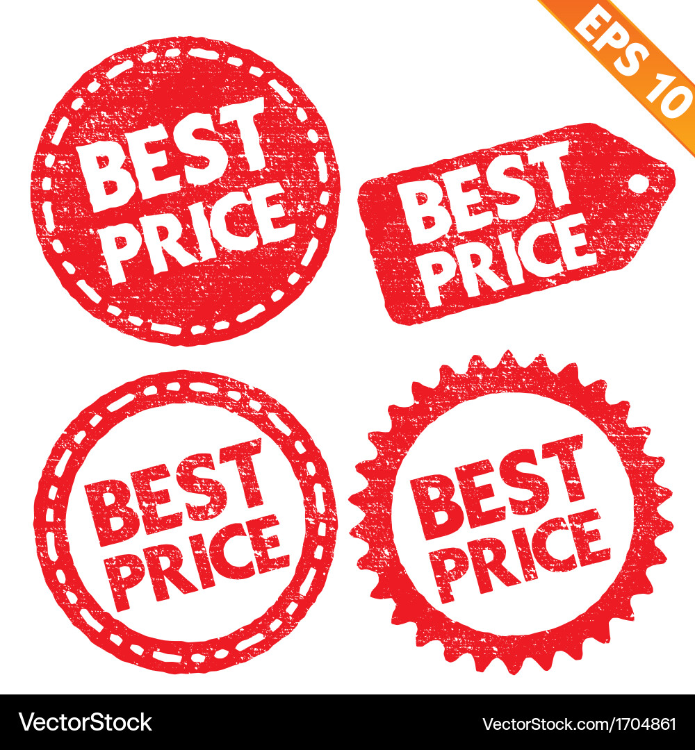 Stamp sticker best price tag collection Vector Image