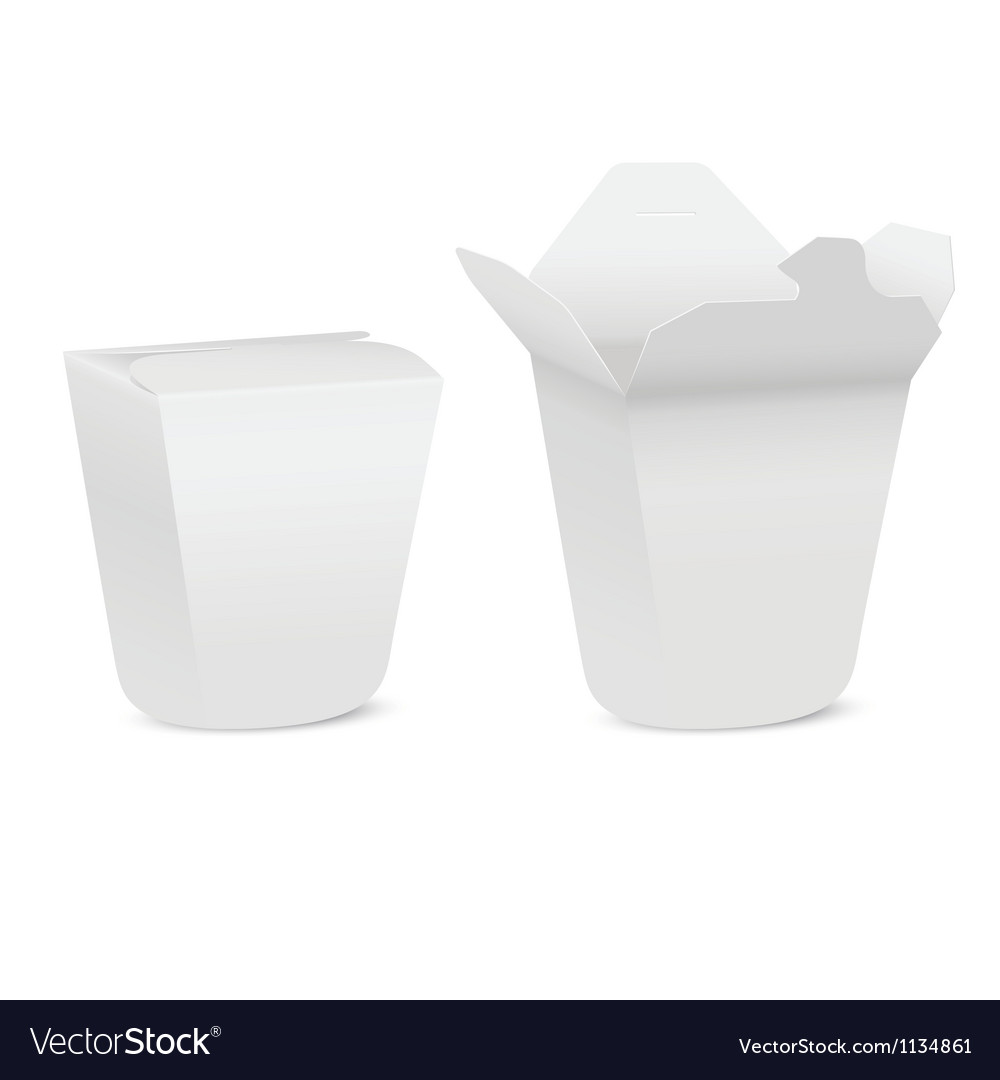 Chinese take-out box isolated on white background Vector Image Chinese take-out box isolated on white background Vector Image