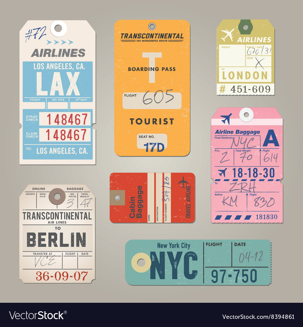 antique luggage tags