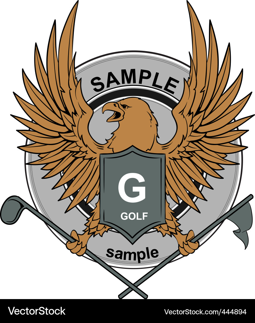 Eagle golf mascot Royalty Free Vector Image - VectorStock