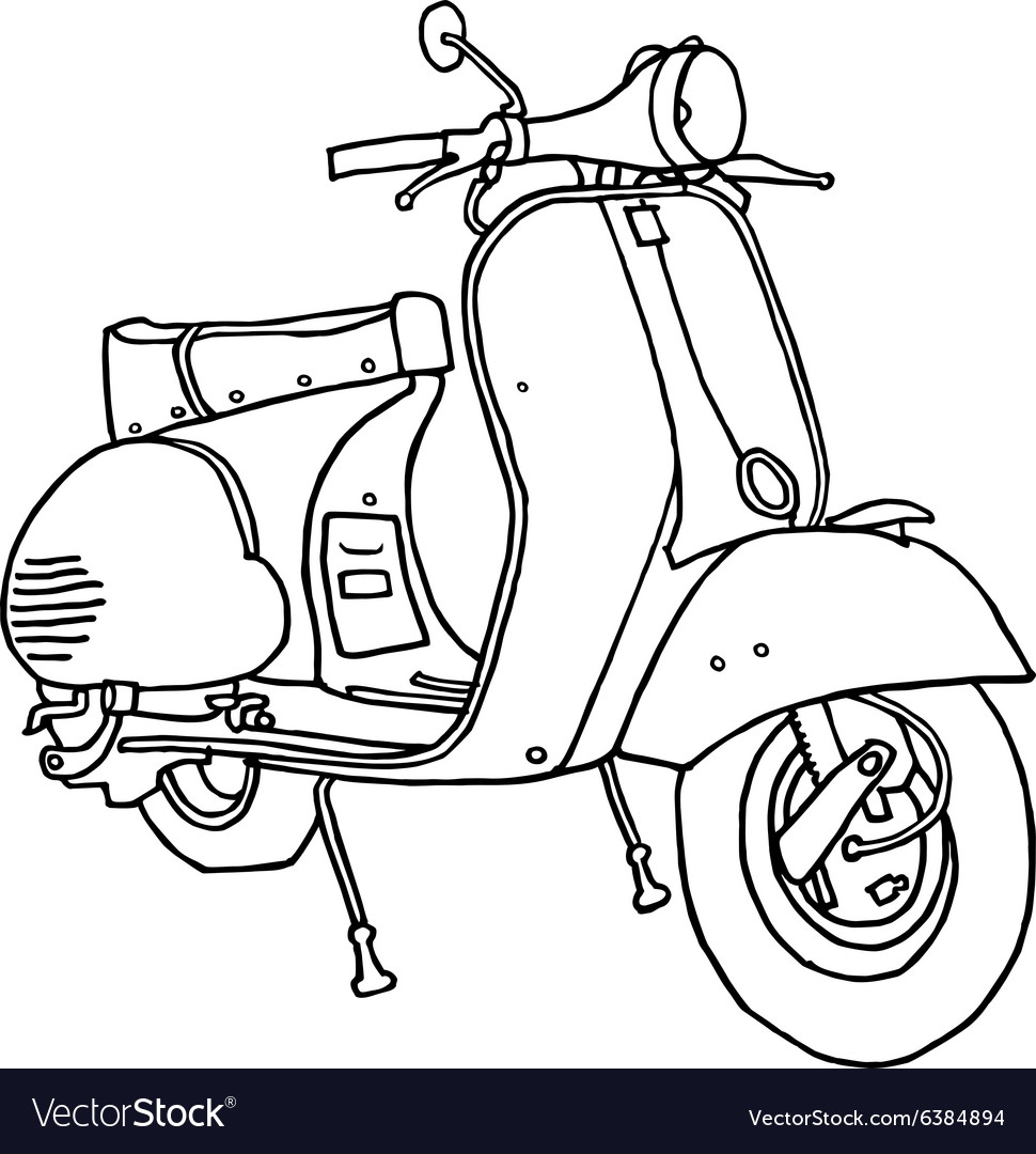 Motor Scooter Vector Image Motor Scooter Vector Image