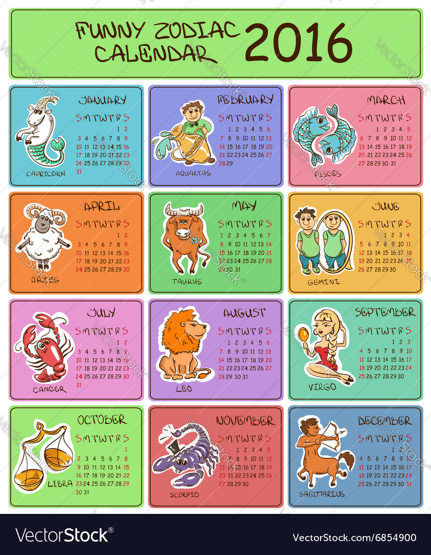 zodiac signs calendar