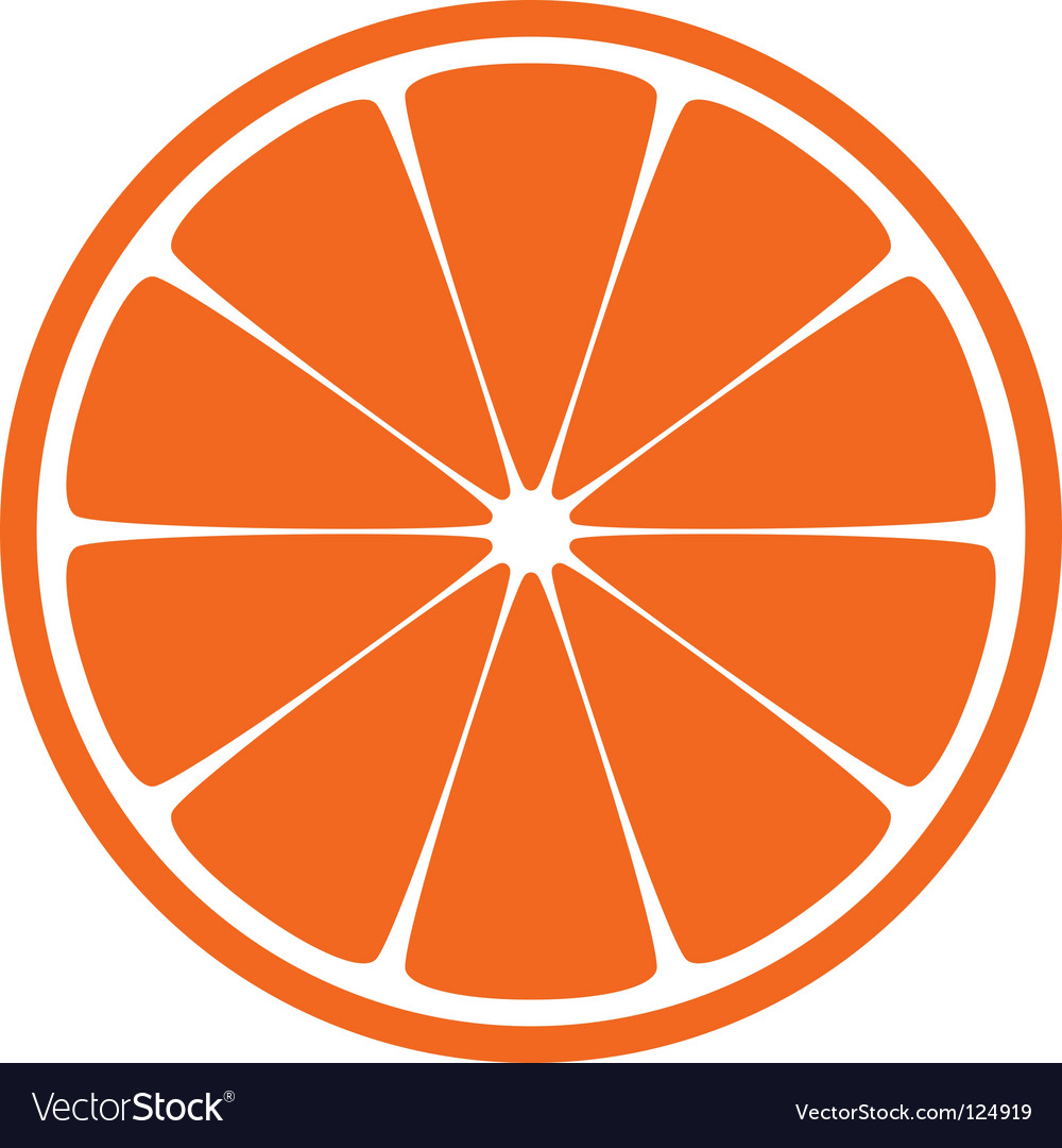Orange slice Royalty Free Vector Image - VectorStock