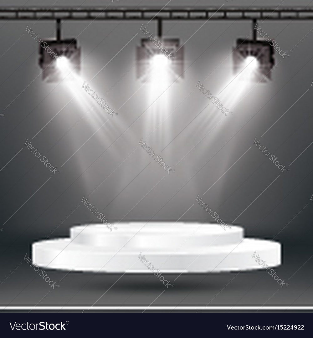 Stage illumination effects with spotlights Vector Image