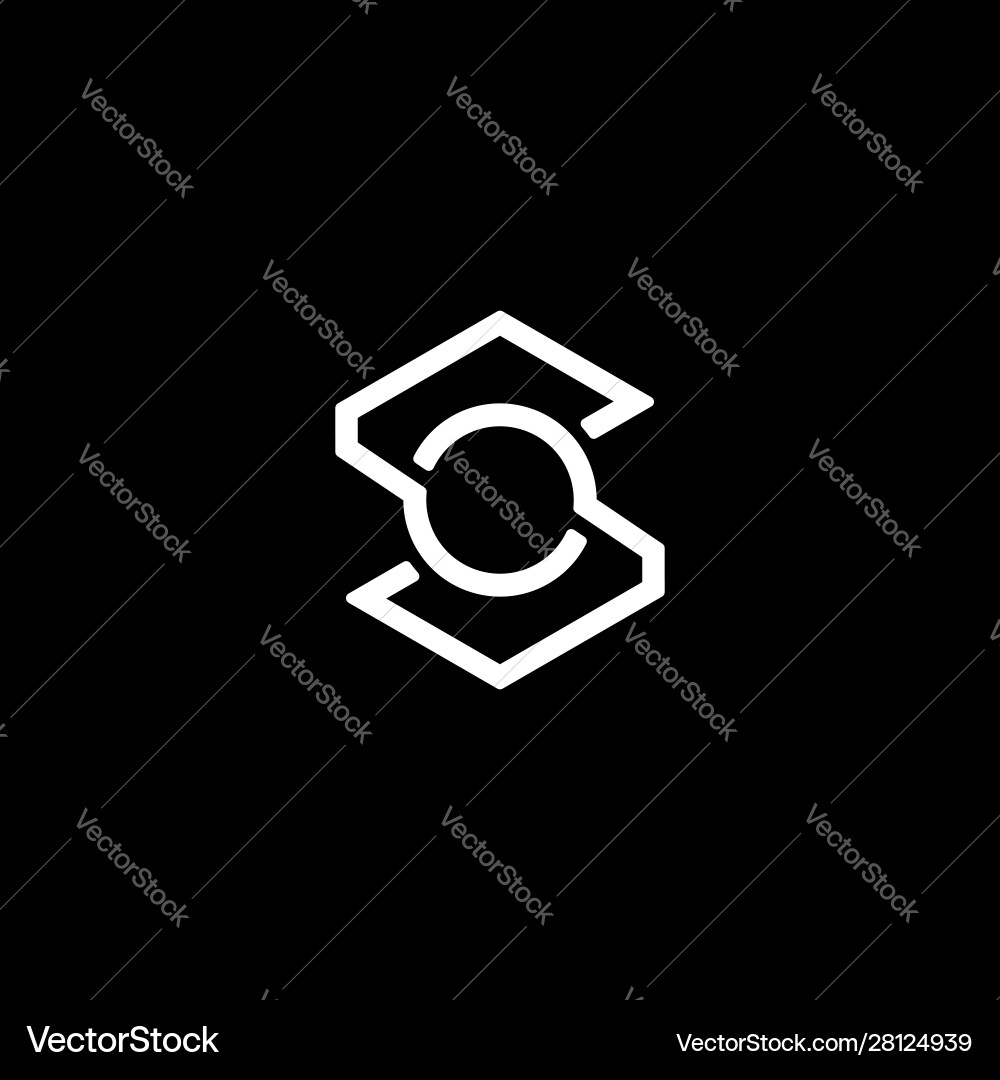 Initial letter s logo template with infinity icon Vector Image