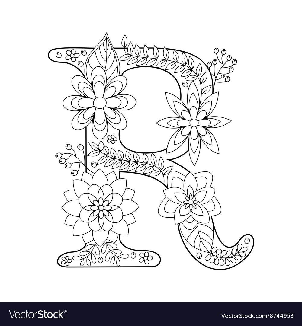 Adult Coloring Page Letter S Adult Coloring Page Letter S