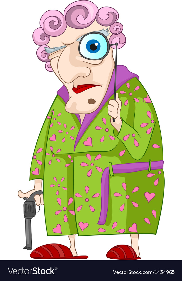Download Old Woman Royalty Free Vector Image - VectorStock