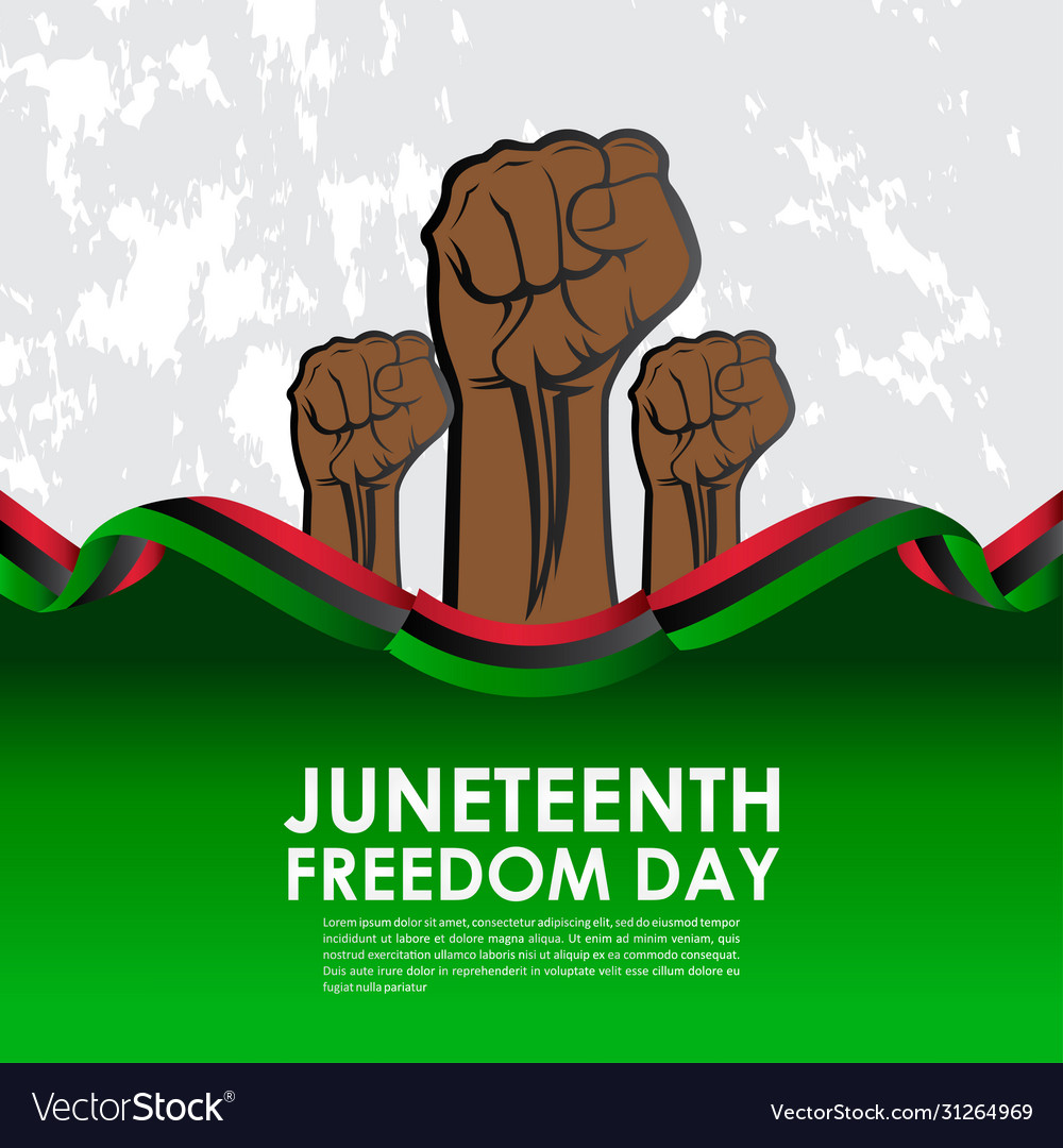 freedom day with ribbon and flag Vector Image
