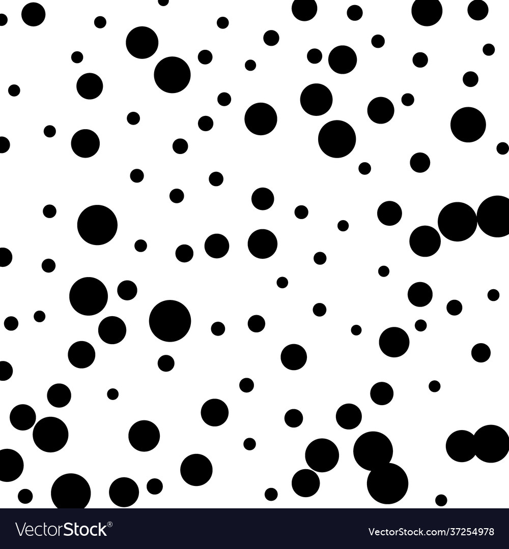 Black confetti circles on white background Vector Image