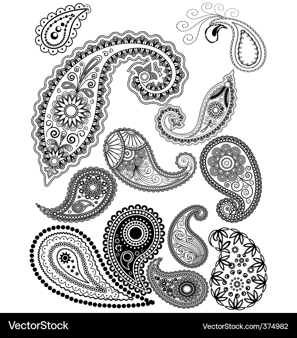 Paisley patterns Royalty Free Vector Image - VectorStock
