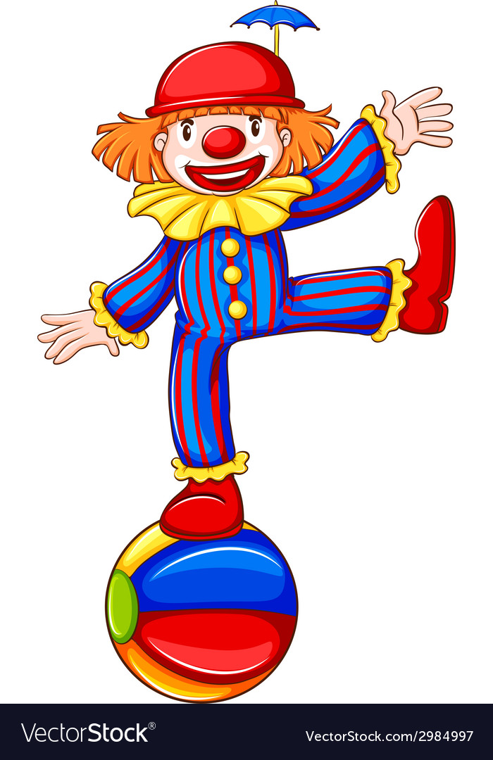 A Simple Drawing Of Playful Clown Royalty Free Vector Image